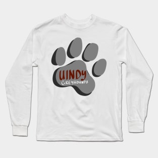 University of Indianapolis Greyhounds Paw Print Long Sleeve T-Shirt